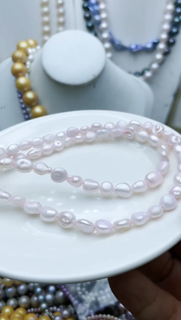 【闪购商品】淡水珍珠颈饰钛钢1