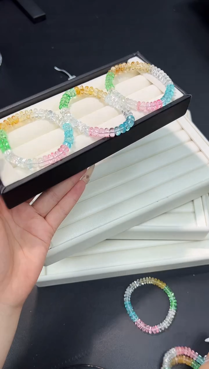 未镶嵌手串托帕石32R多样性发其一【1条】默认微瑕7mm