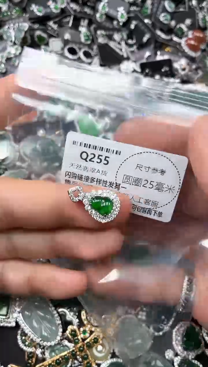 翡翠未镶嵌颈饰Q255吊坠