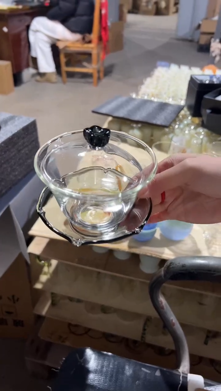 桃花盖碗黑色11111111111