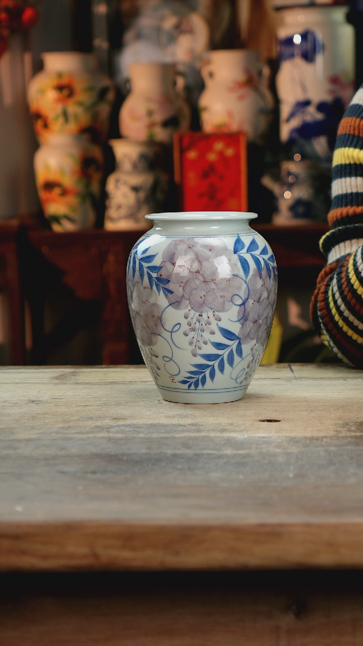 【闪购商品】瓷片景德镇纯手工釉下彩精品花瓶