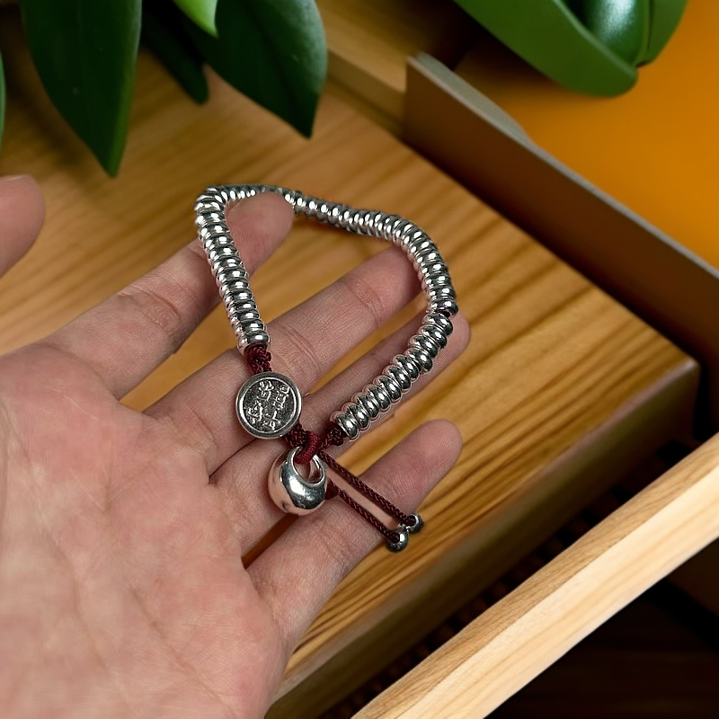 足银手链 算盘珠珠手链（哈利严选）