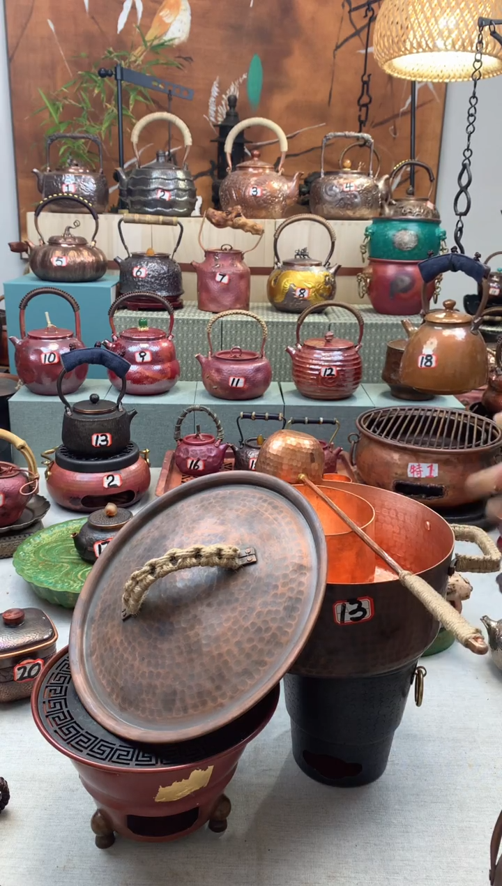 龙**祥2.2升古法紫铜煮茶器全套   