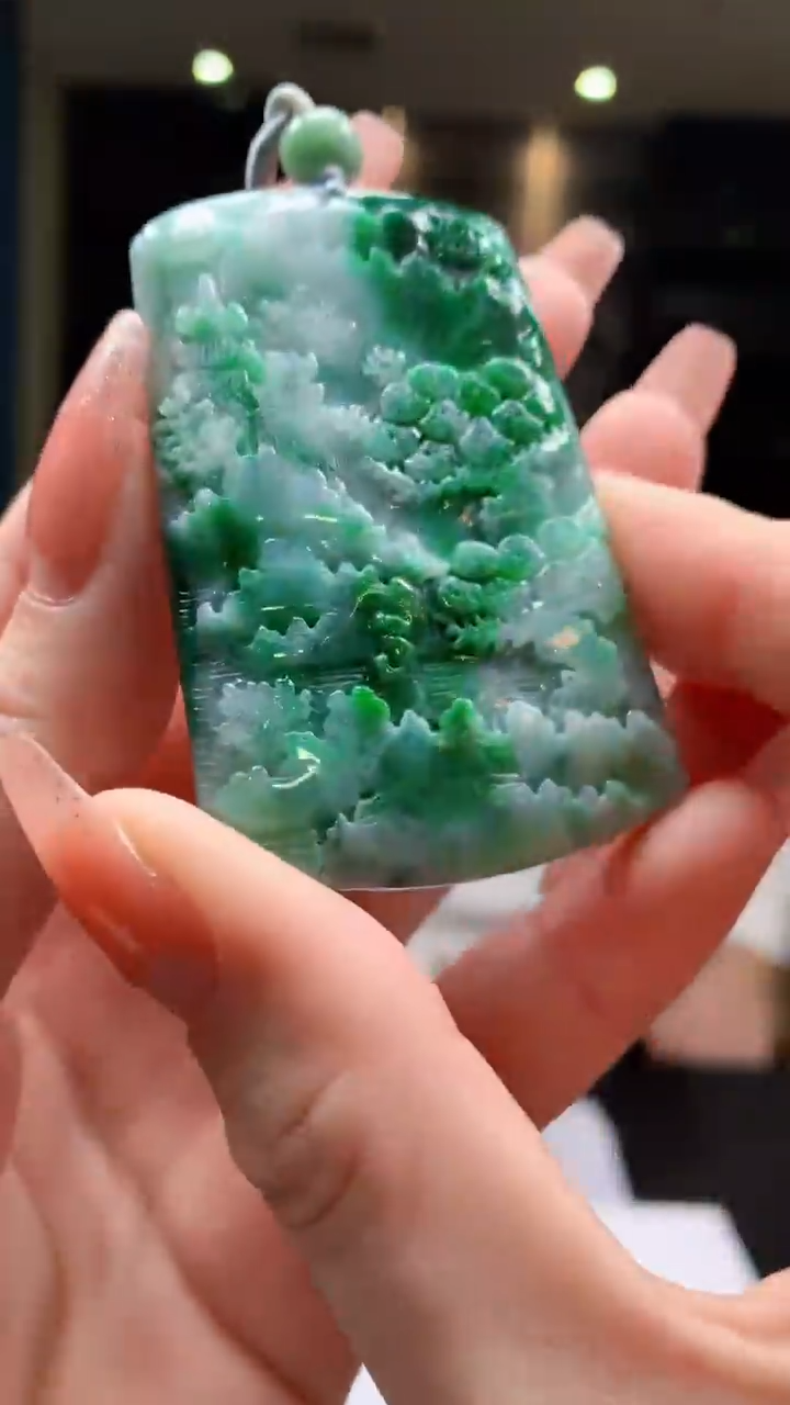 【闪购商品】定制翡翠未镶嵌1074-毛货挂件12