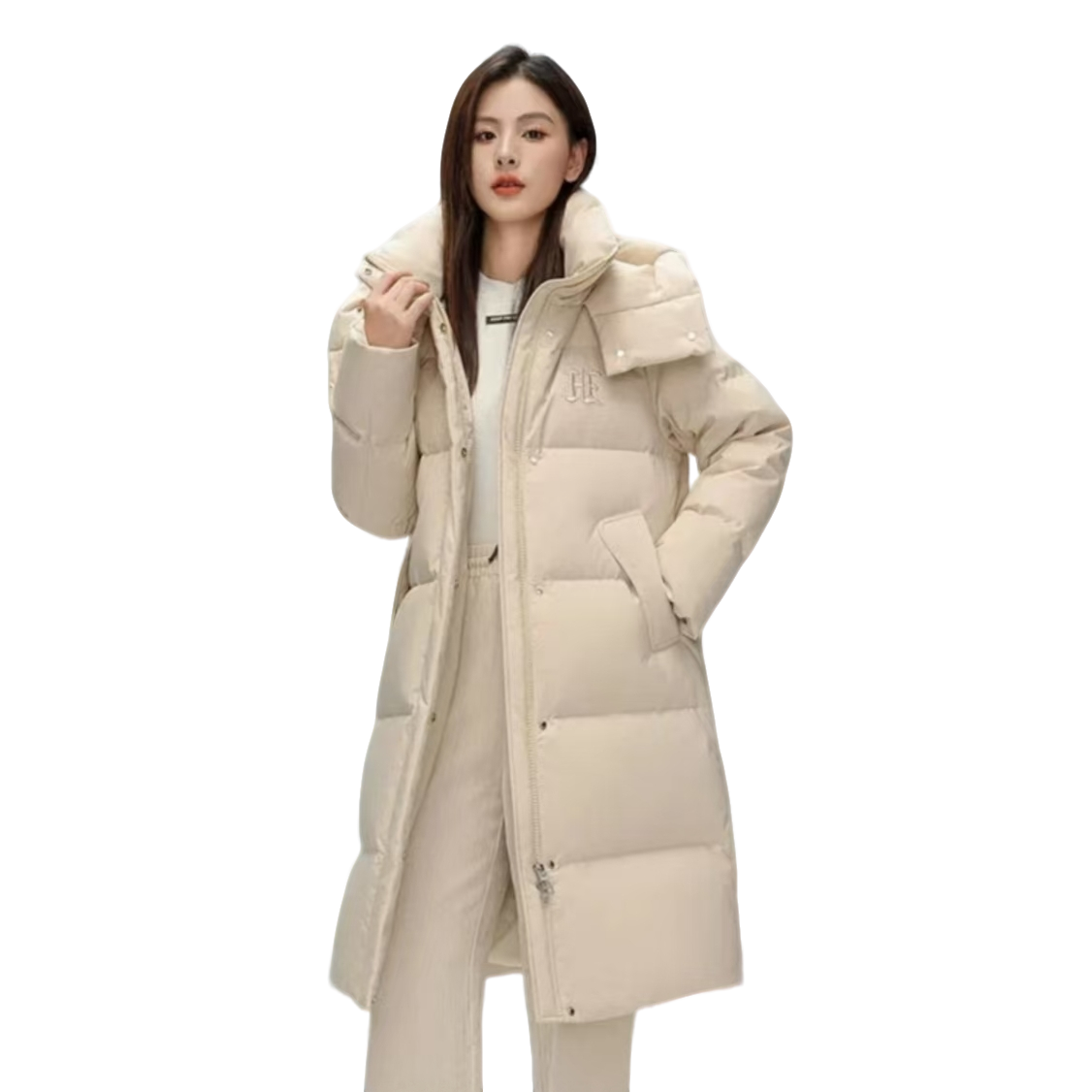 女式休闲时尚长款羽绒服