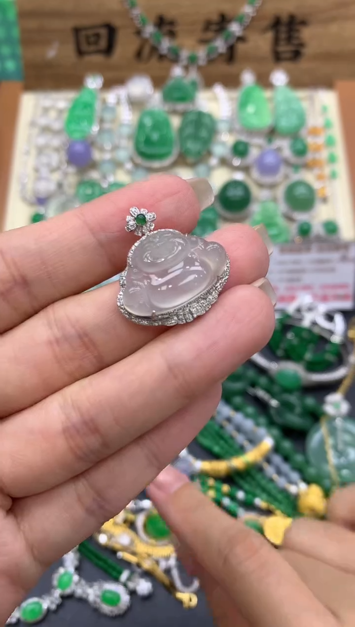 【闪购商品】翡翠颈饰18K金镶嵌417-中国好珍宝