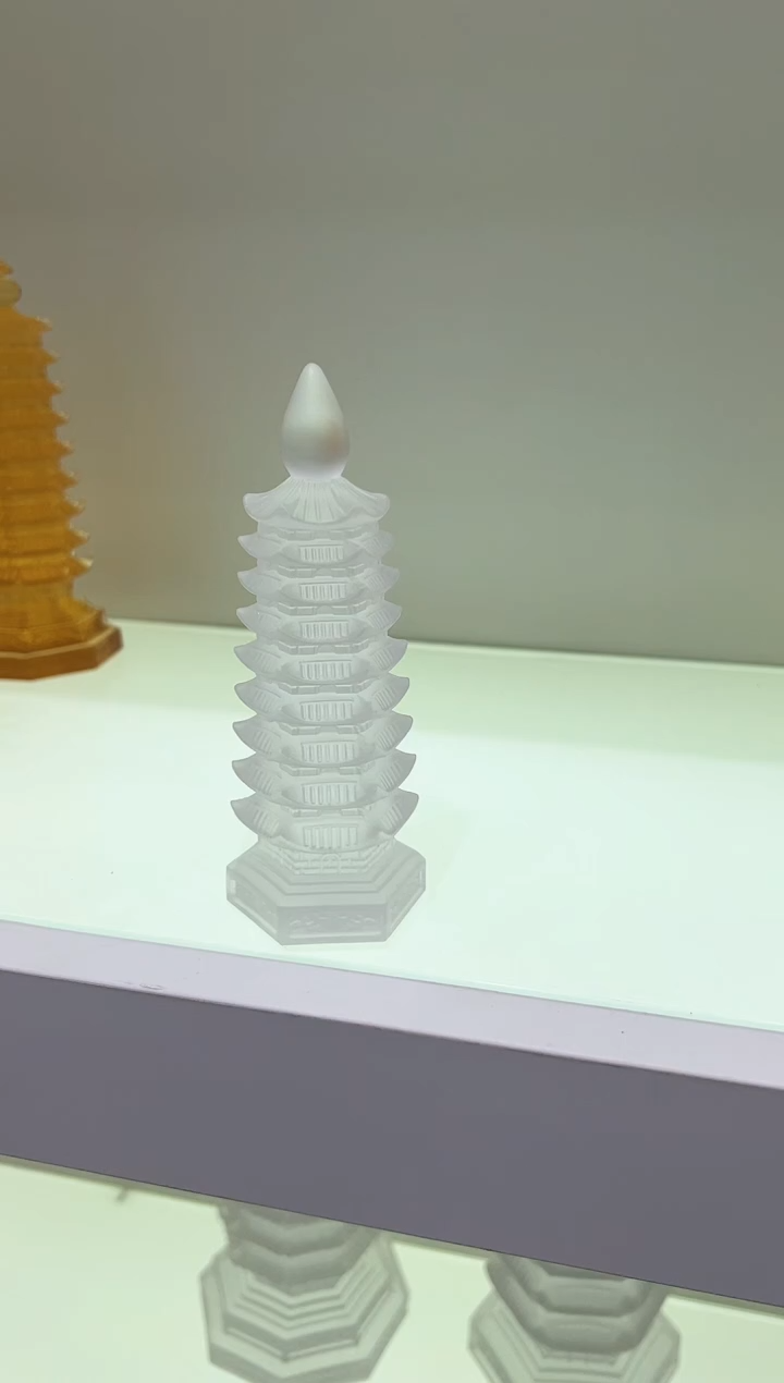 【闪购商品】泥塑古法琉璃文昌塔摆件