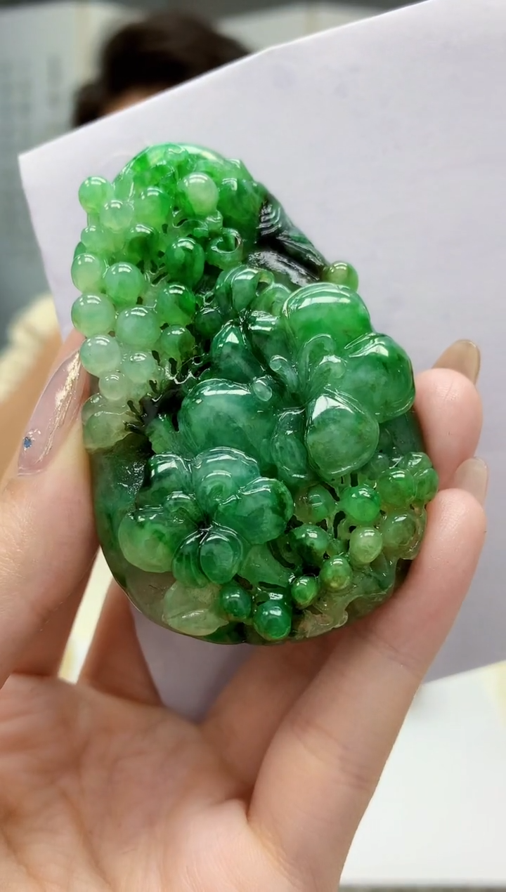 【闪购商品】定制翡翠未镶嵌1502jw-毛货挂件72