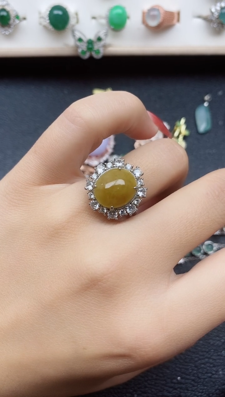 【闪购商品】翡翠戒指银S925镶嵌11111
