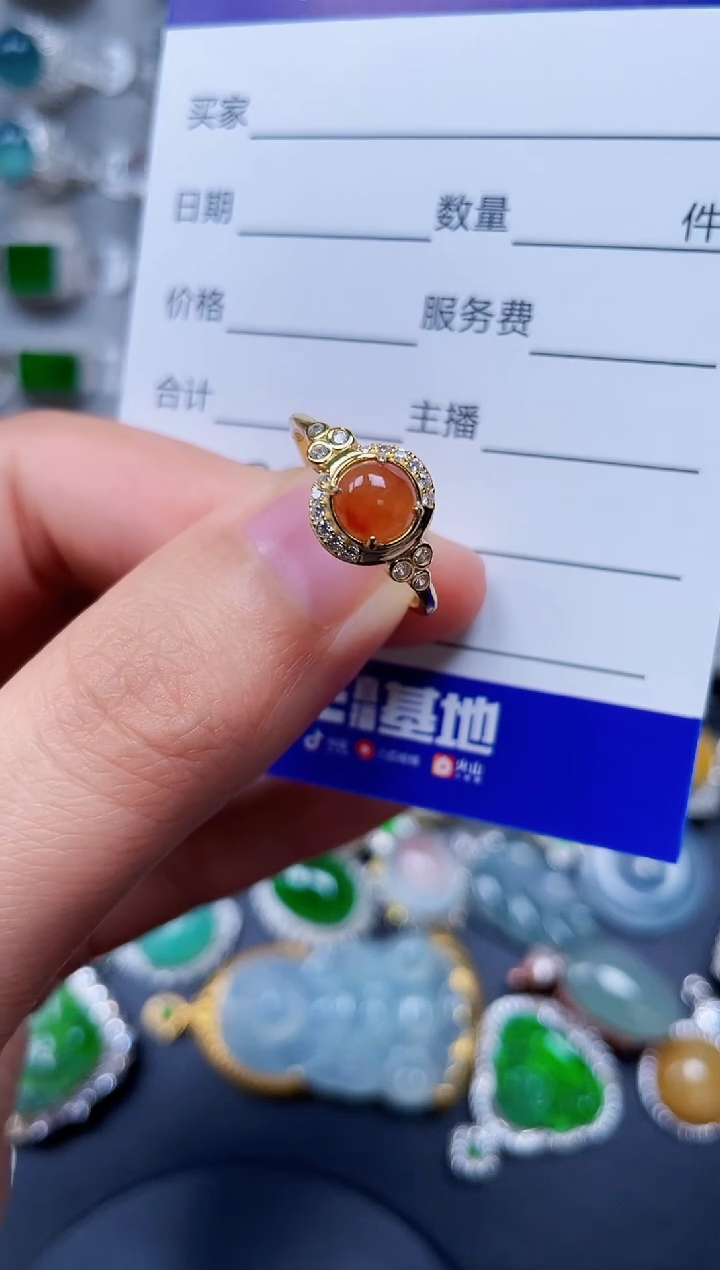 【闪购商品】翡翠戒指银S925镶嵌0079