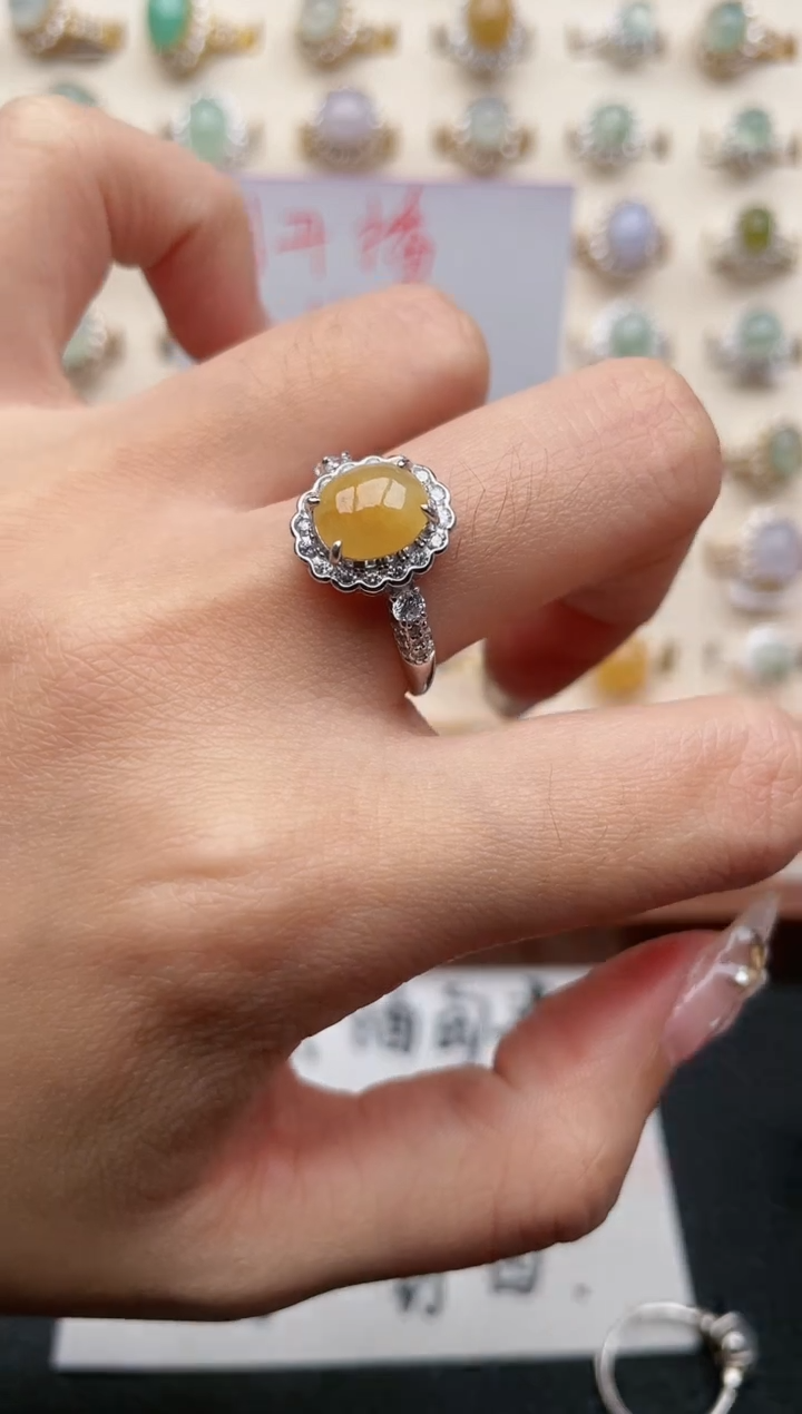 【闪购商品】翡翠戒指银S925镶嵌11111