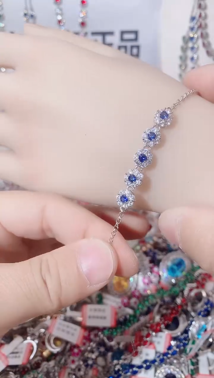 手链蓝宝石未镶嵌  