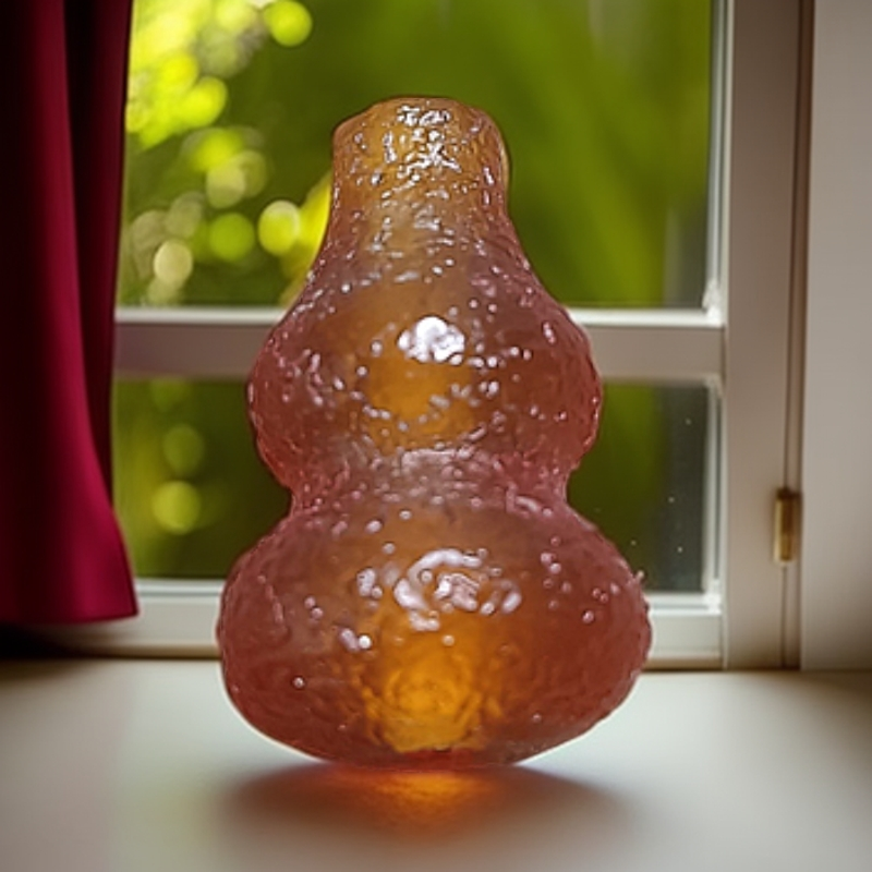 12*20mm巴西糖透玛瑙小葫芦（福禄）配珠一颗