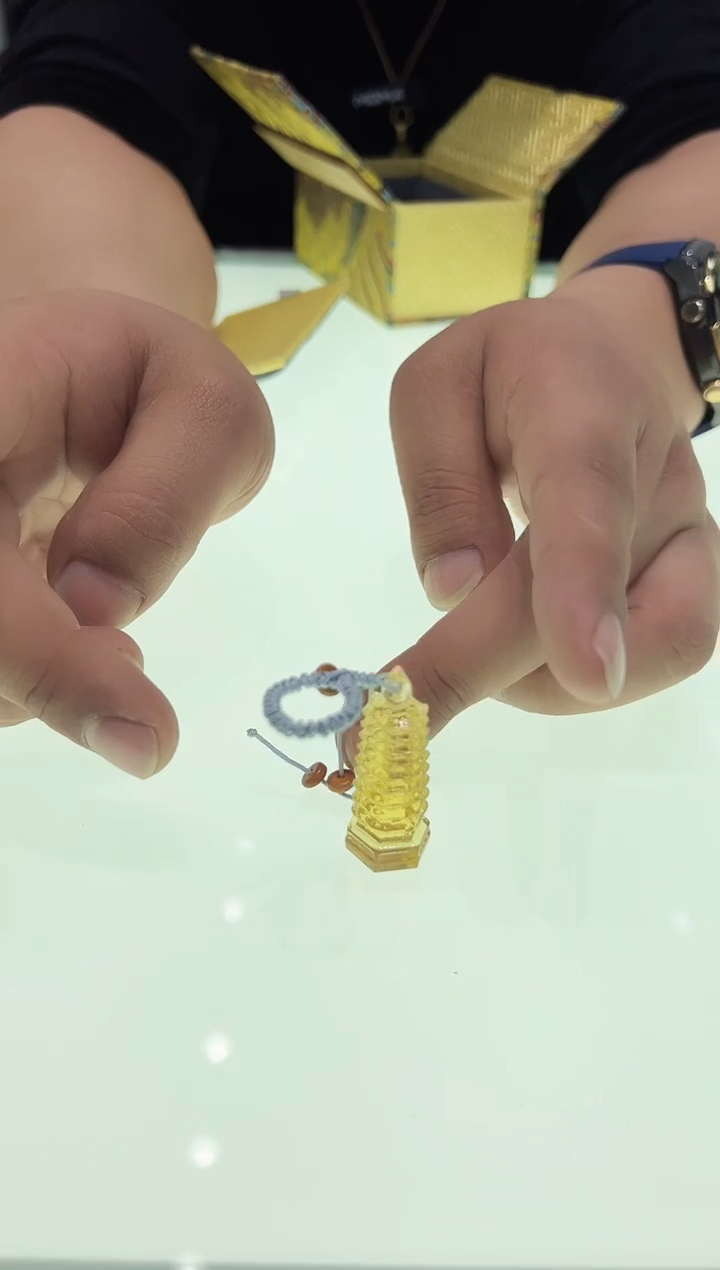 【闪购商品】泥塑古法琉璃小塔挂件摆件