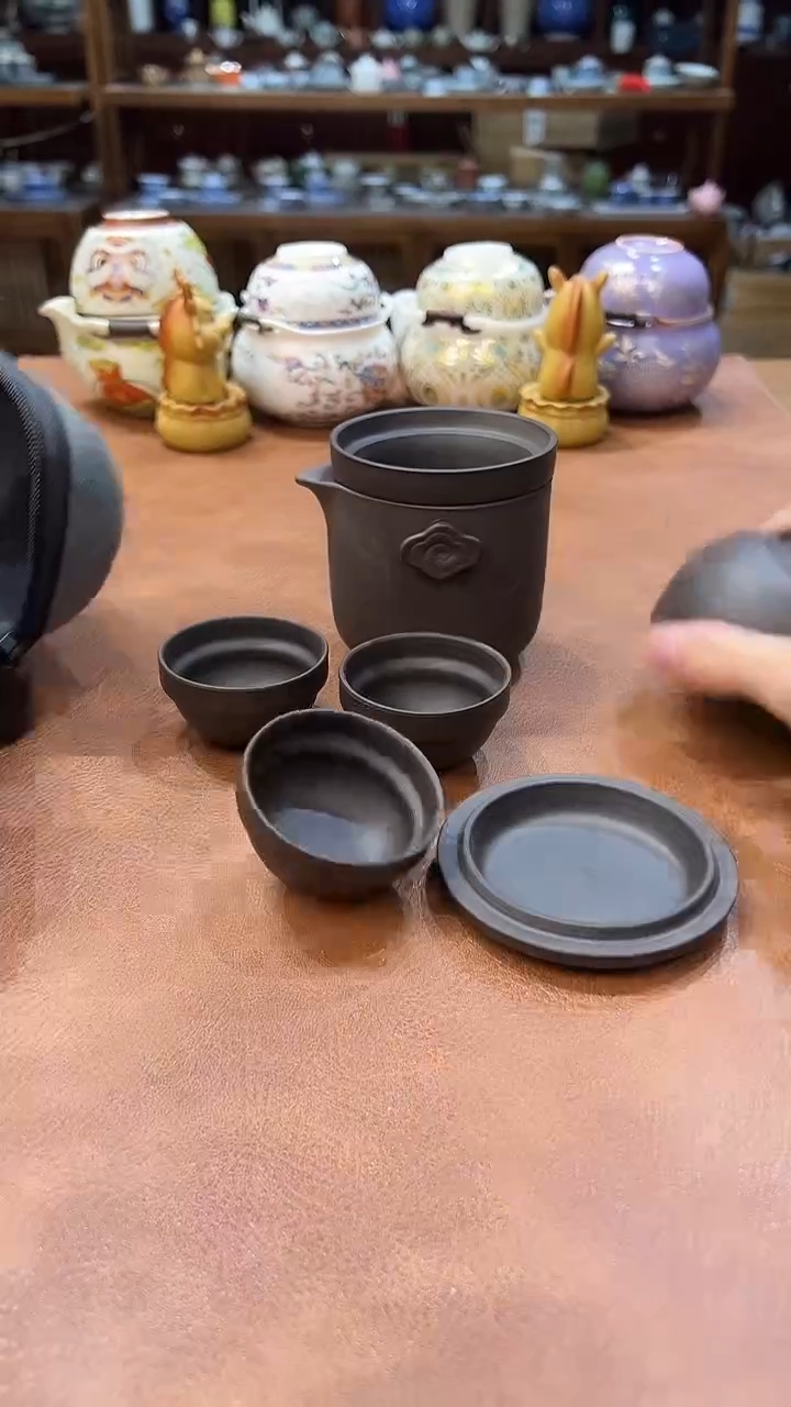 真的很便宜会开片的旅行茶具