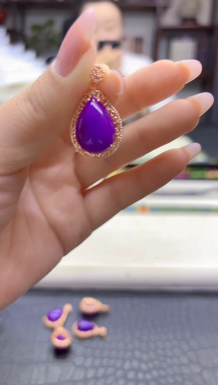 苏纪石（舒俱来）14K金镶嵌吊坠(赠链)DIY款D338