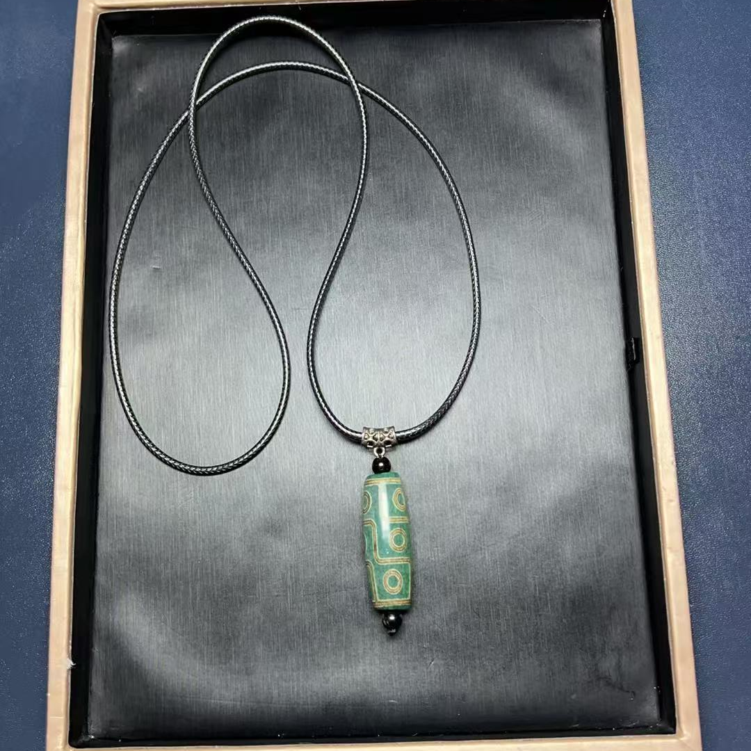 藏式经典绿9y吊坠项链