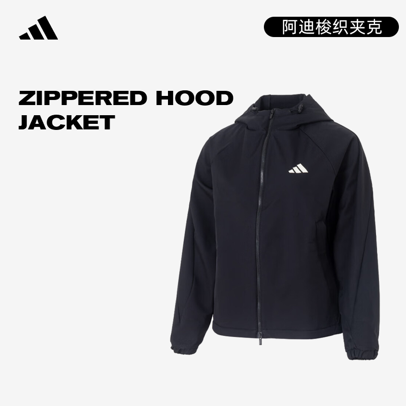 流光风Adidas阿迪达斯冬季女子运动休闲连帽夹克外套KC0054