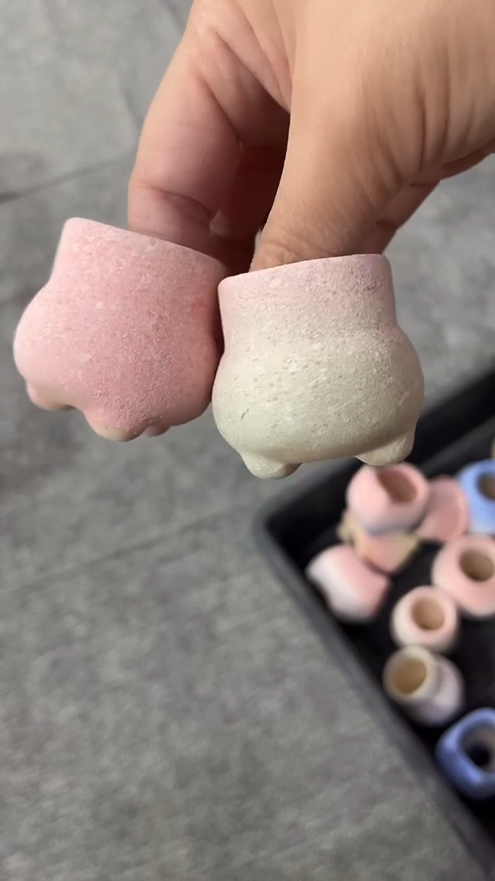 麦饭石粗陶多肉花盆两个