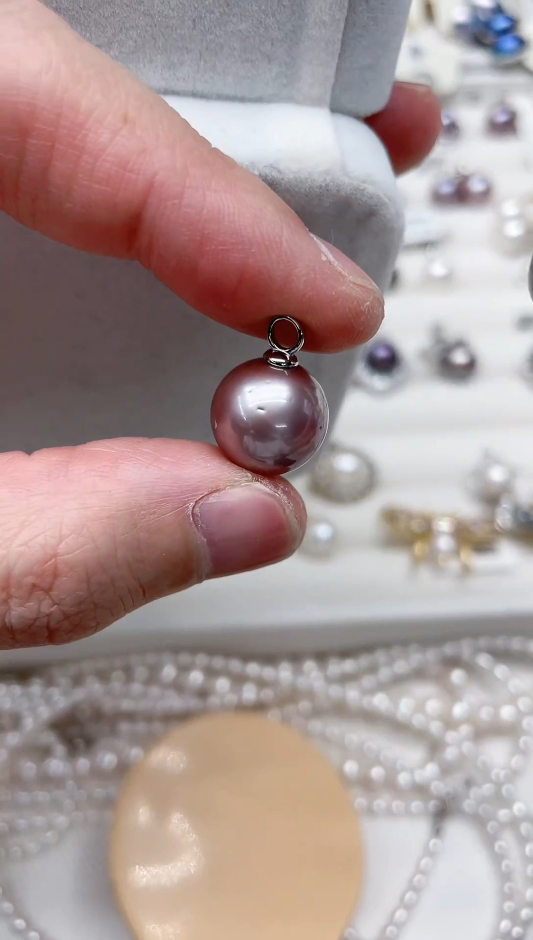 【闪购商品】淡水珍珠吊坠(不含链)银S925镶嵌吊坠