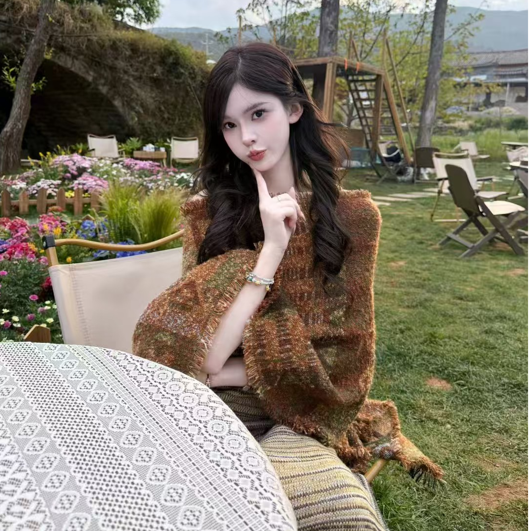 气质秋冬套装时尚显瘦韩版针织百搭宽松加厚NO退换