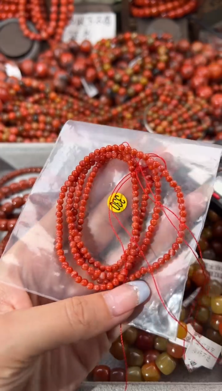 未镶嵌手串南红玛瑙3+