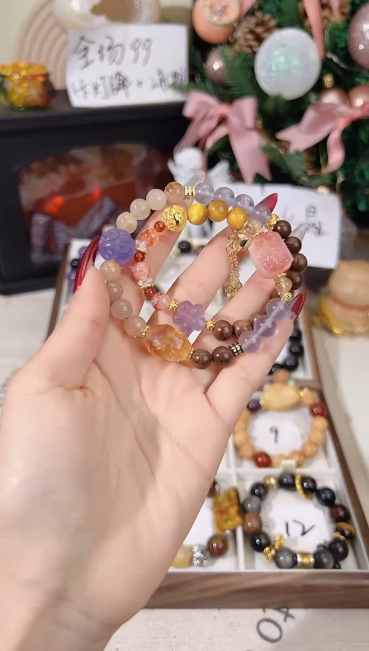 未镶嵌手链水晶五彩