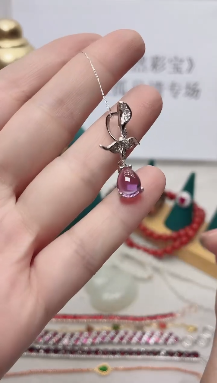 吊坠(不含链)银S925镶嵌水晶125BJ0103产品一个（多样性）