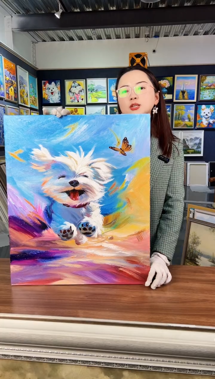 【闪购商品】油画1号 50*60 狗-手绘油画