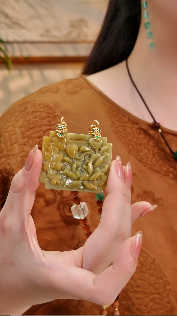 颈饰未镶嵌翡翠国风