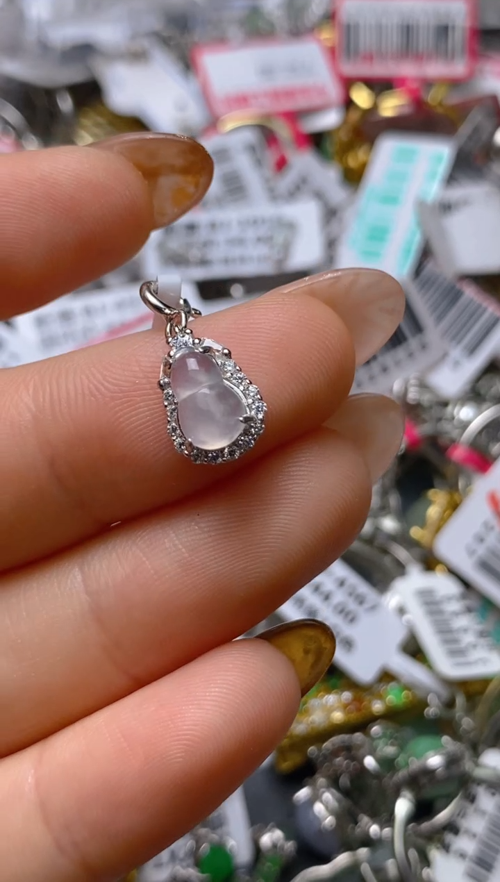 银S925镶嵌戒指翡翠百内无证书