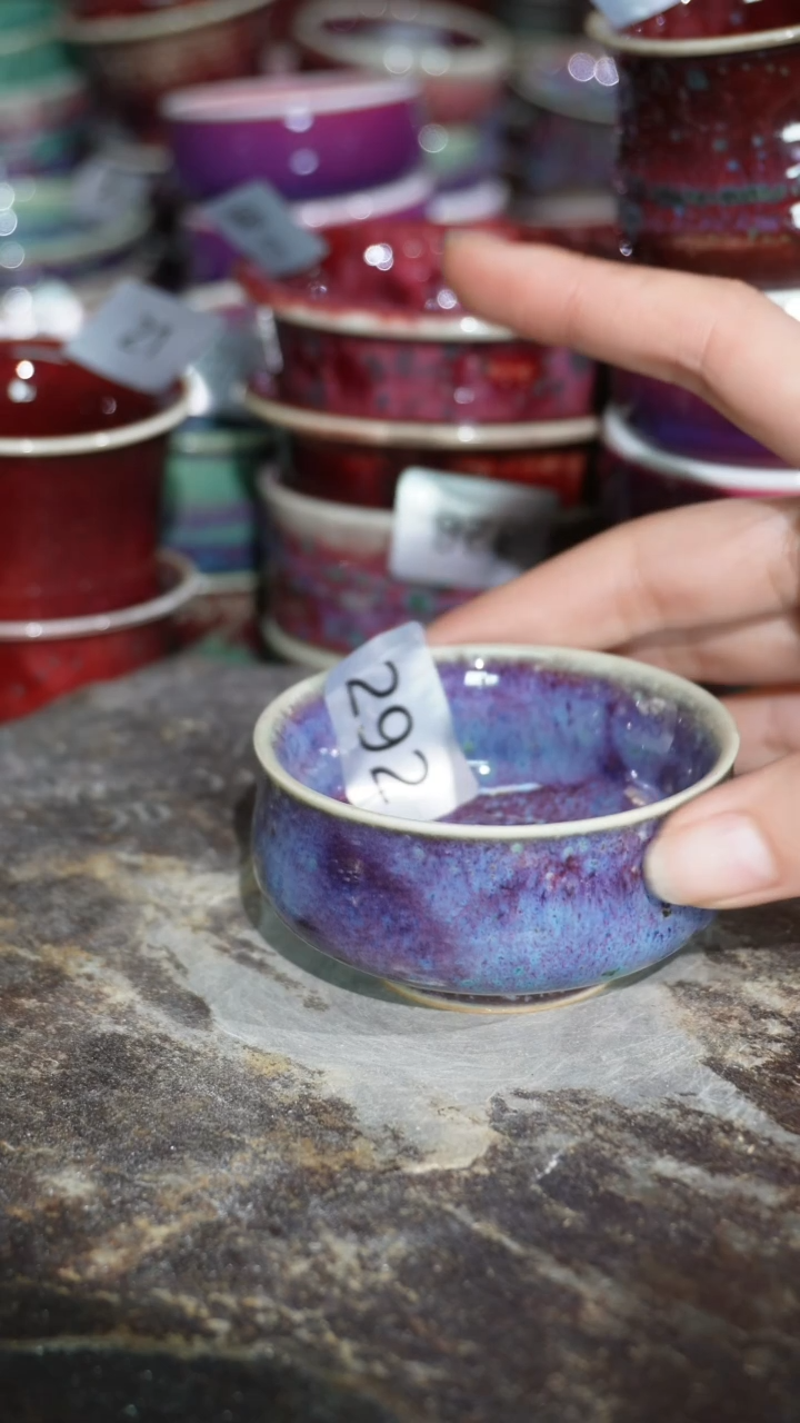 摆件陶精品窑变钧瓷茶器