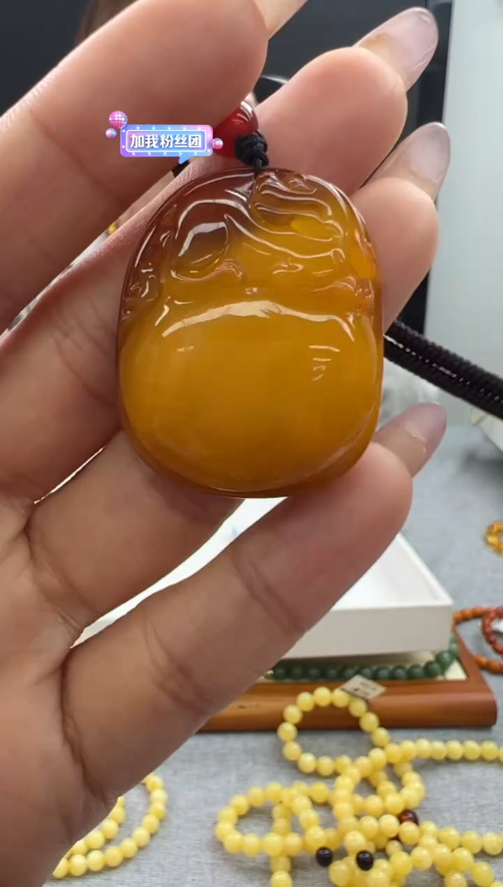 【闪购商品】琥珀颈饰未镶嵌73秒拍号