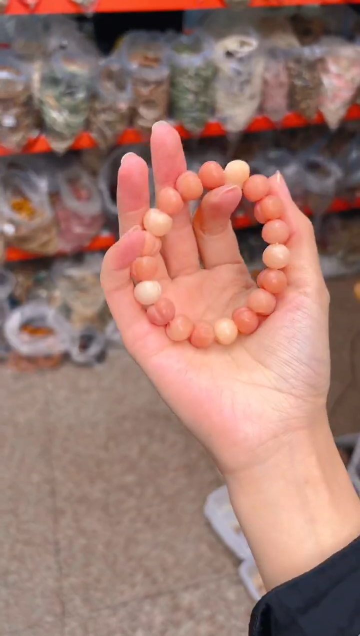 吊坠菩提根/象牙果粉色屁桃单圈