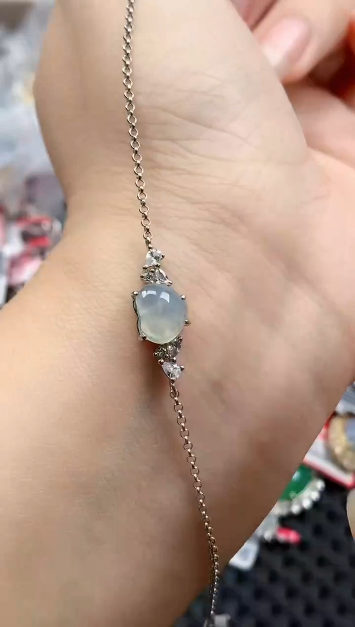 银S925镶嵌戒指翡翠天然A货缅甸翡翠