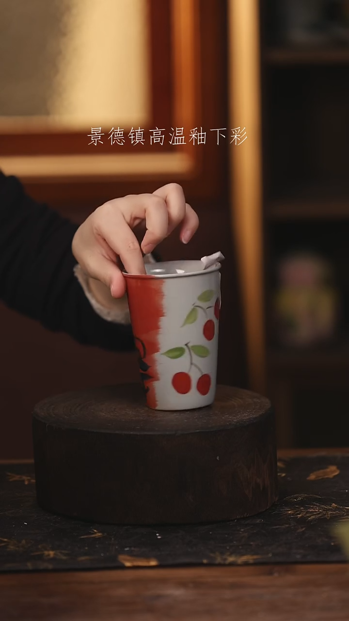 陶瓷景德镇高温釉下手绘陶瓷@L548@