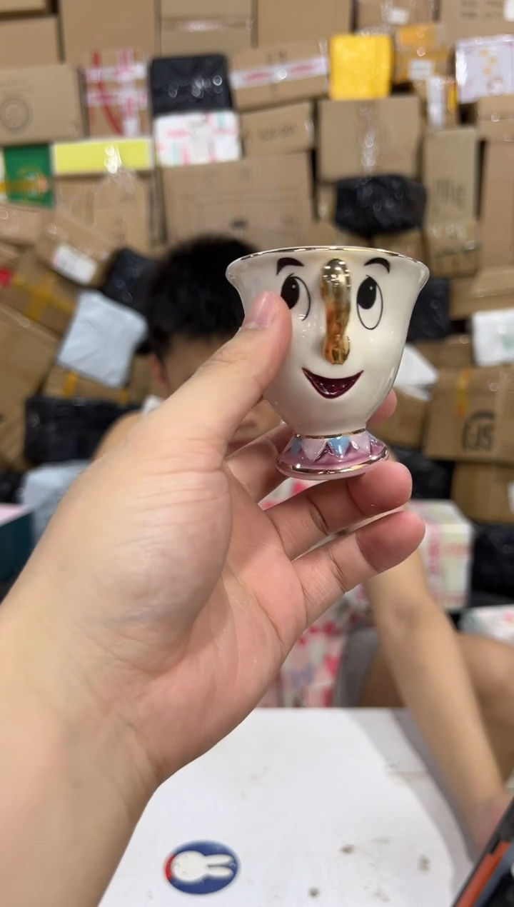 瓷片金边阿奇杯 陶瓷