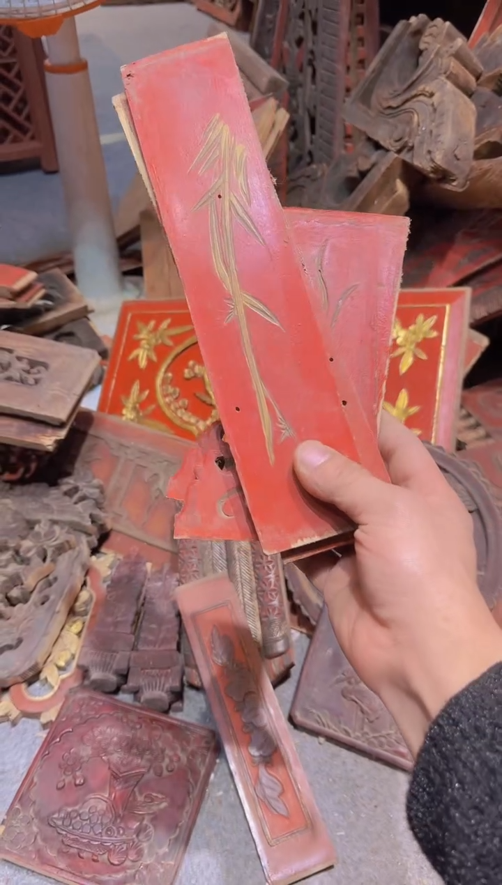 【闪购商品】香榧木老木雕老物件花板