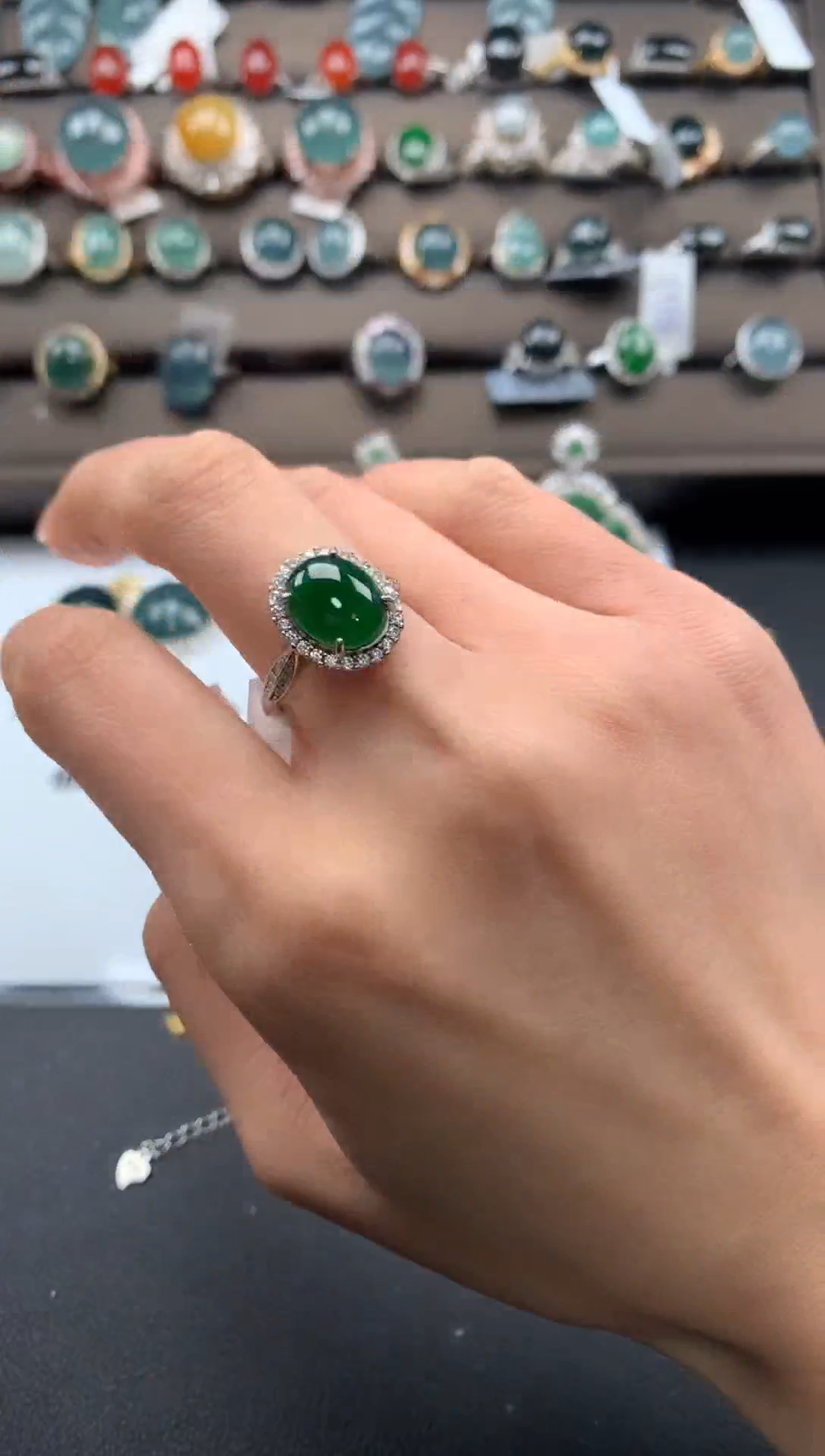 【闪购商品】翡翠戒指银S925镶嵌3123213