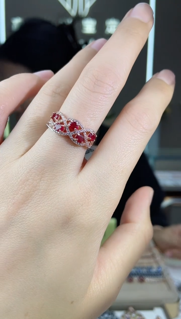 【闪购商品】红宝石手饰银S925镶嵌手饰