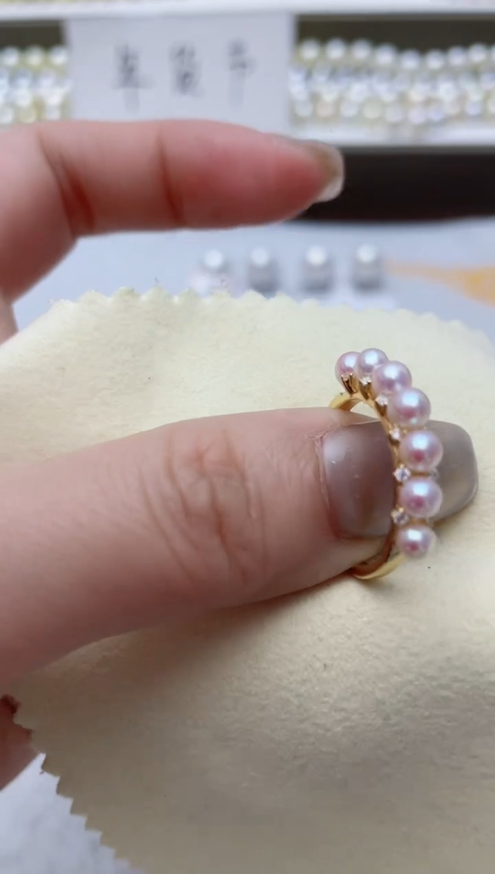 【闪购商品】海水珍珠戒指银S925镶嵌A61