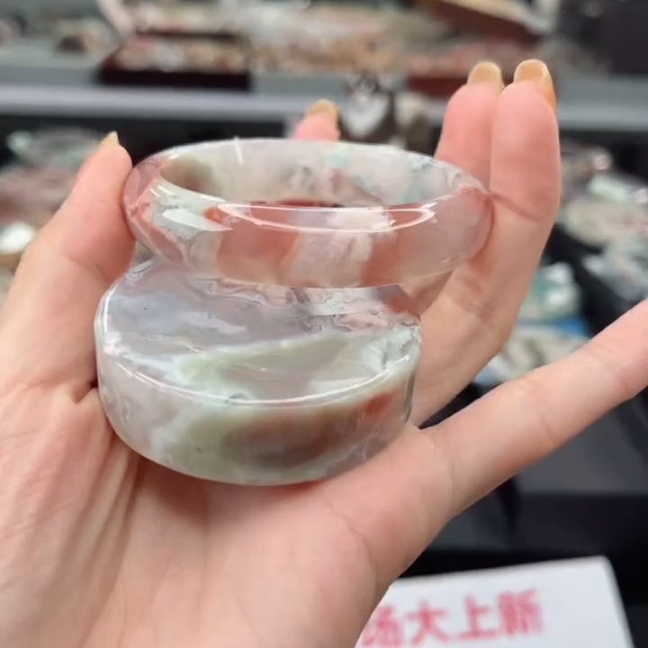 非金属布艺手镯 樱花手镯未镶嵌54圈口（赠品镯心）S941414