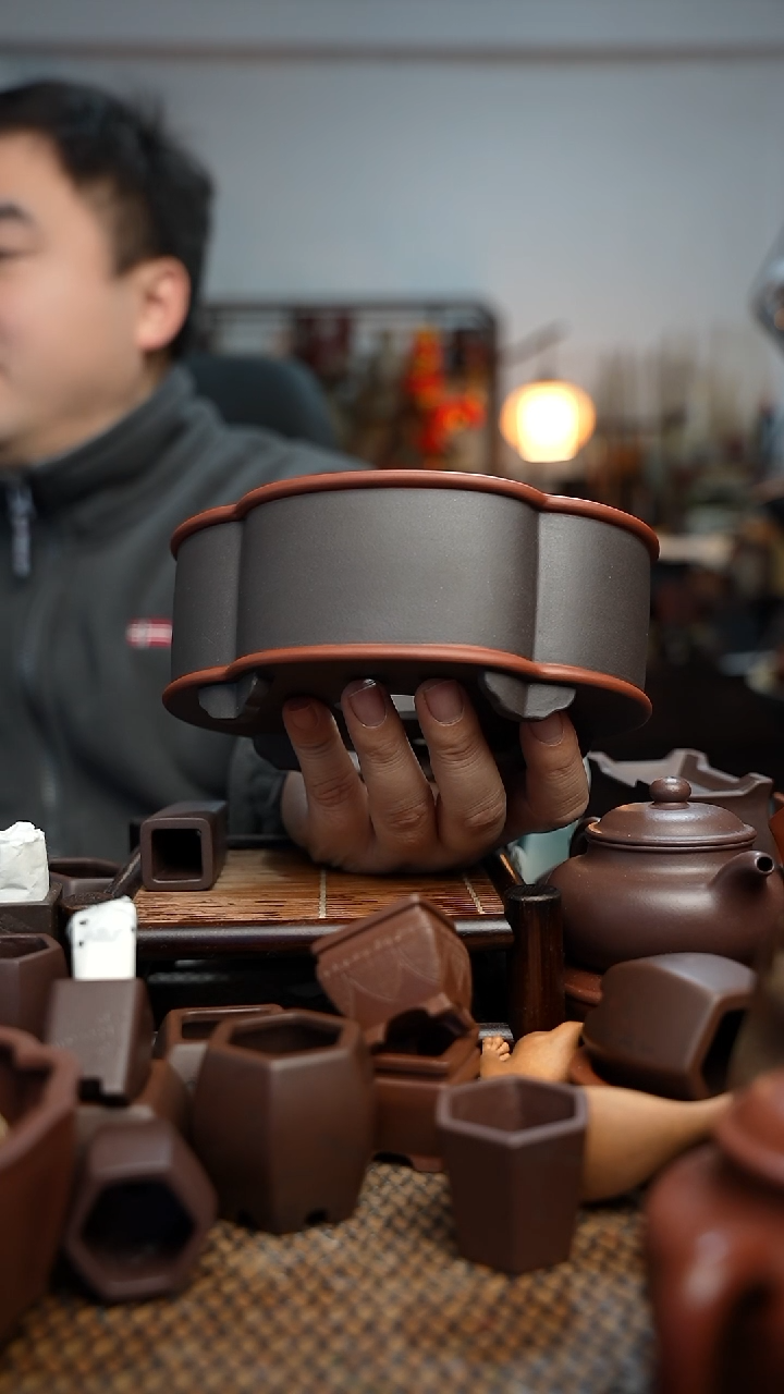 紫砂花盆建*長木軒精品紫砂