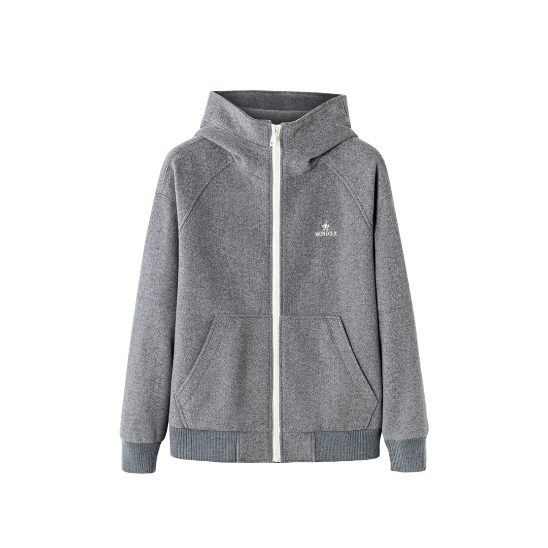 VITN VAICNUKHO蒙家男士秋冬重磅拉链双面连帽刺绣百搭外套J8888