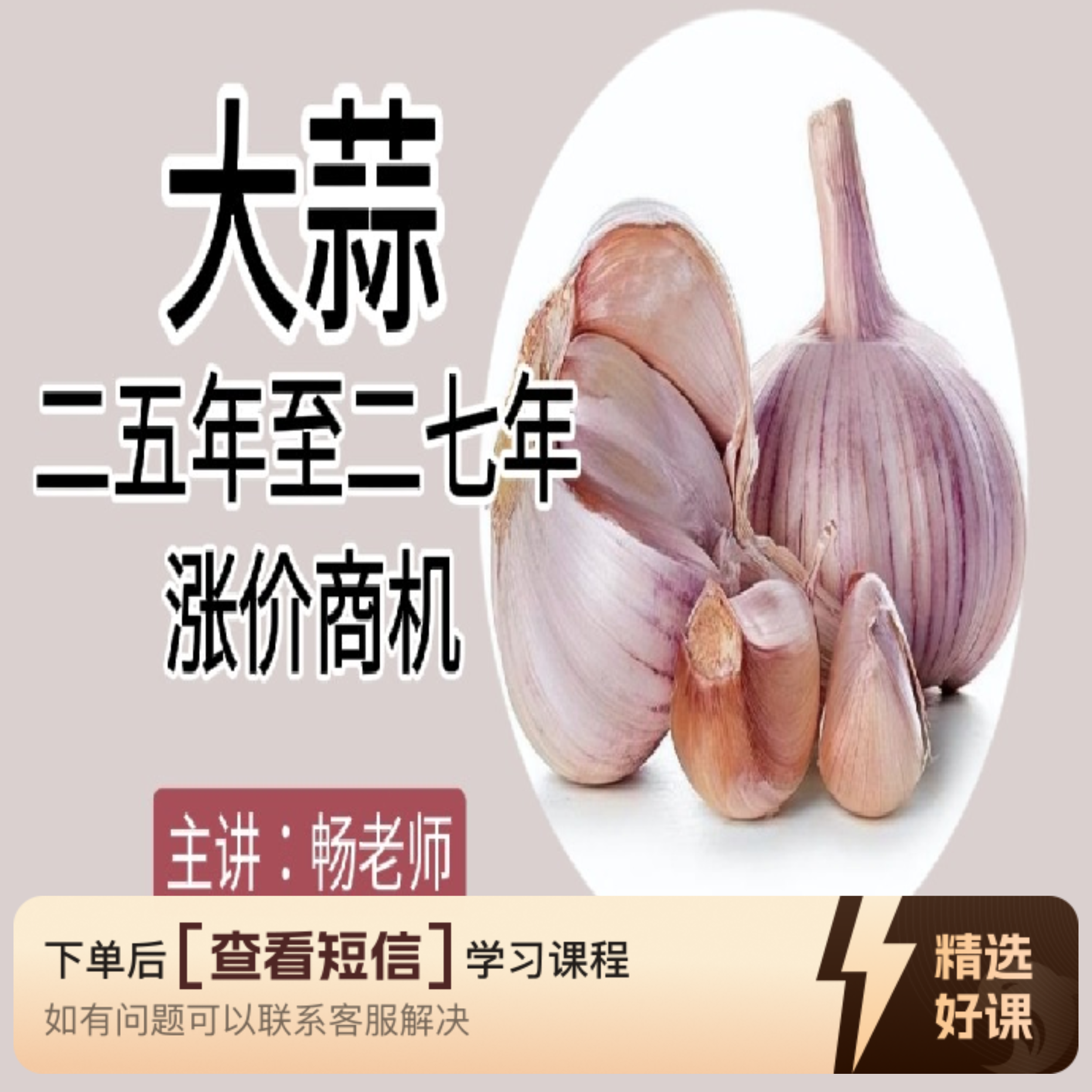 大蒜二五年至二七年涨价商机（留意短信解锁课程）