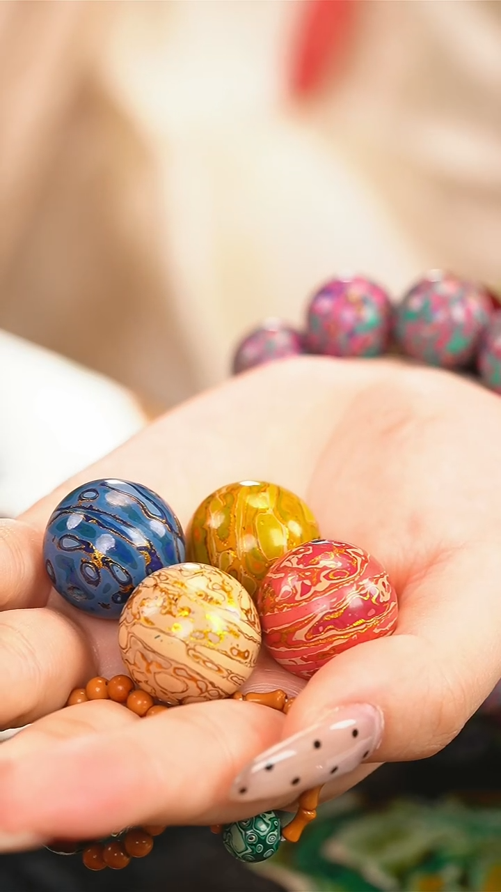 大漆2.0鎏金大漆单珠（下单备注颜色）