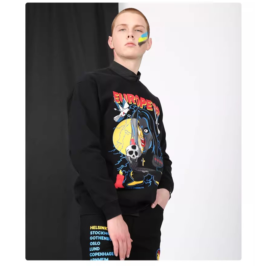 DEVILNUT潮牌恶魔秋冬新款男女情侣宽松卫衣上衣长袖毛圈