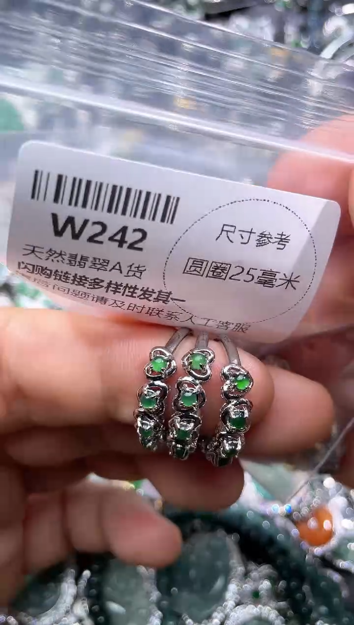 【闪购商品】翡翠颈饰未镶嵌W242戒指 多样性发其一