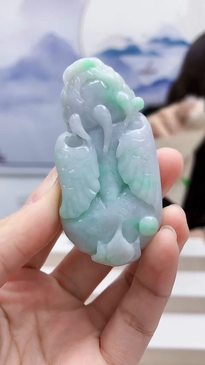 未镶嵌定制翡翠4829lr-毛货挂件32