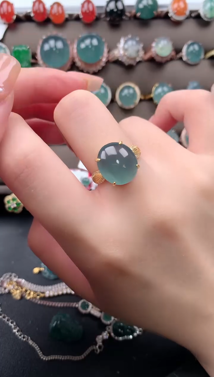 【闪购商品】翡翠戒指银S925镶嵌52141241